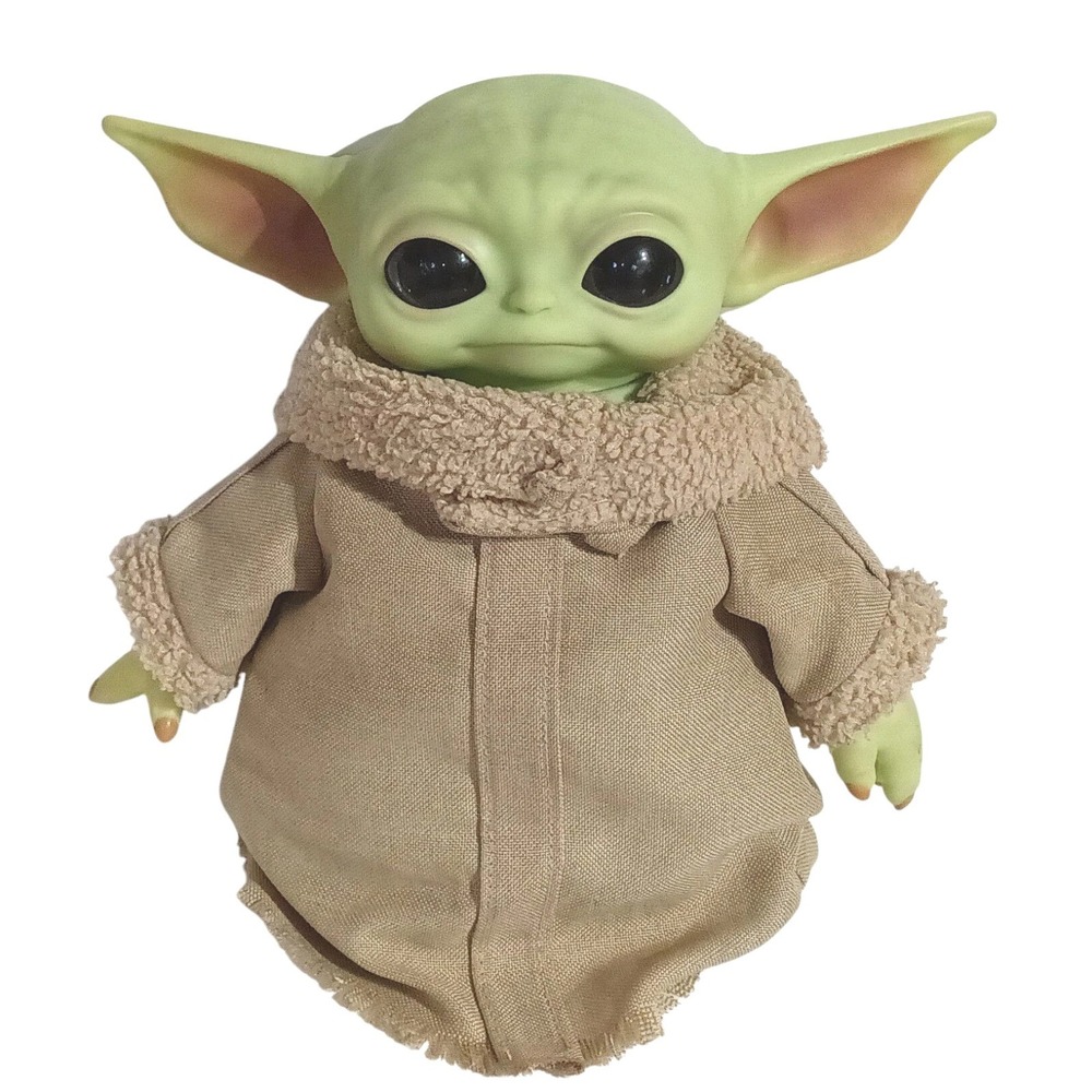Star Wars The Mandalorian The Child Grogu Baby Yoda 11" Plush Hard Vinyl Head